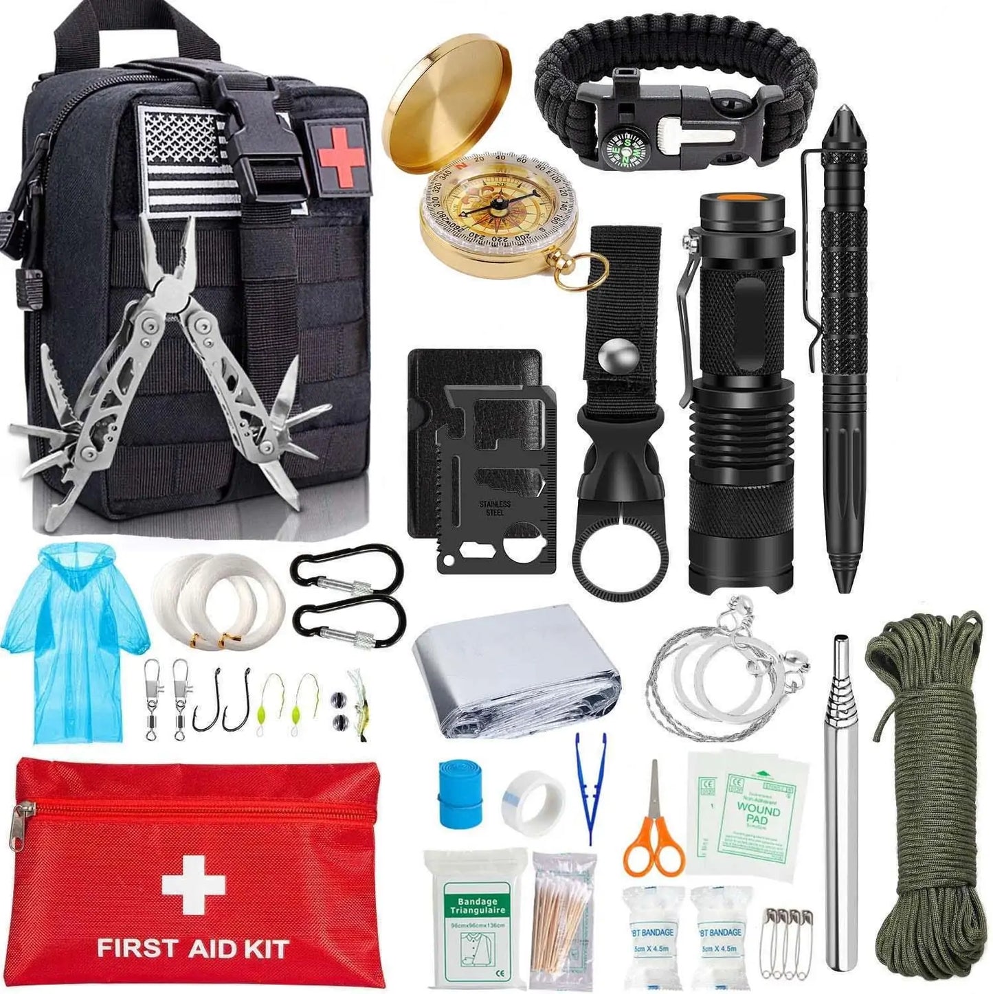 Ultimate Outdoor 47-in-1 Survival Kit