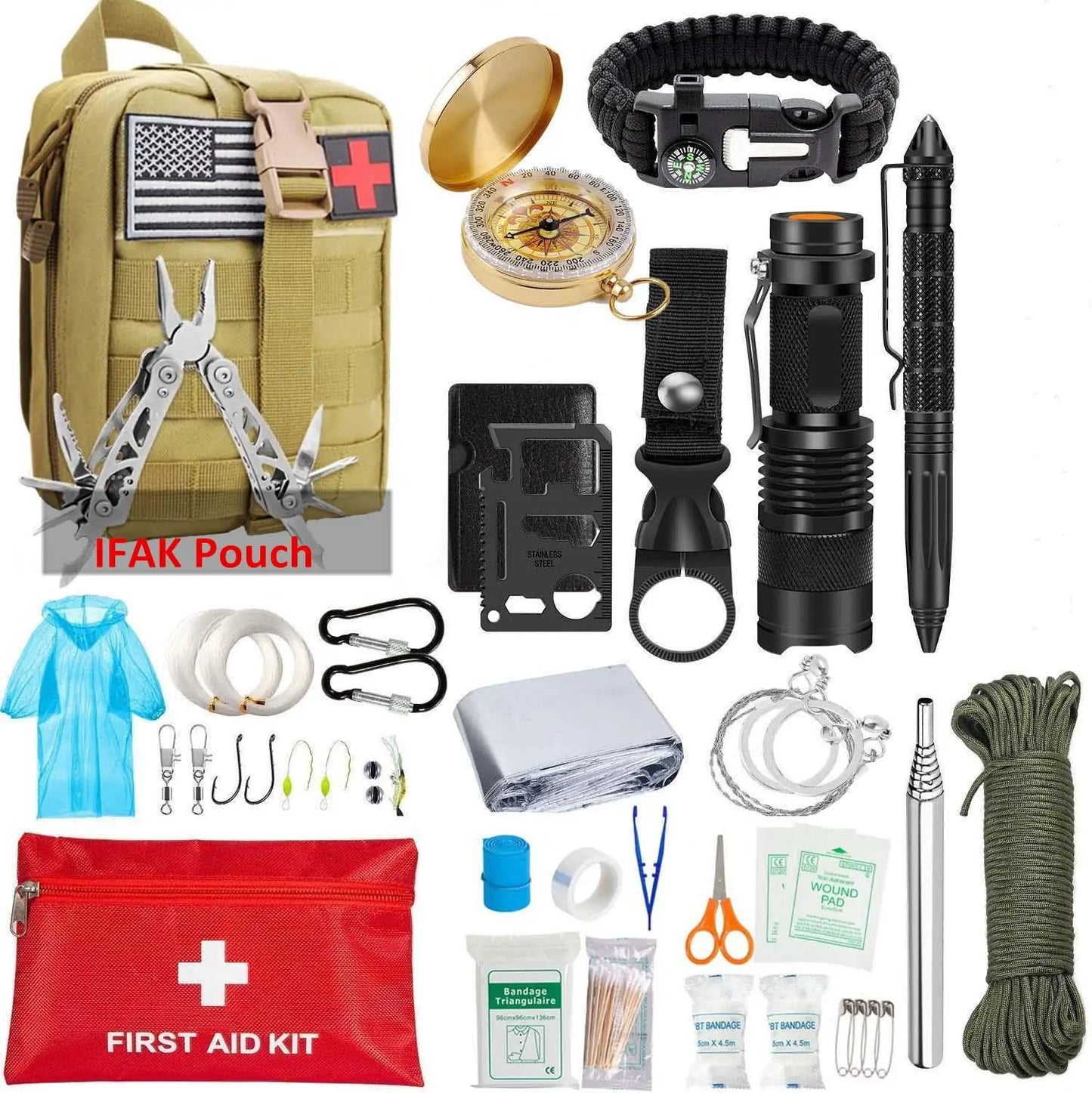 Ultimate Outdoor 47-in-1 Survival Kit